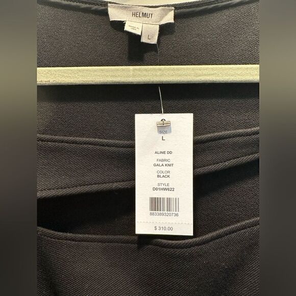 Helmut Lang Black Gala Knit Square Neck Cut Out Bodycon Dress Southern Charm L - Picture 5 of 8